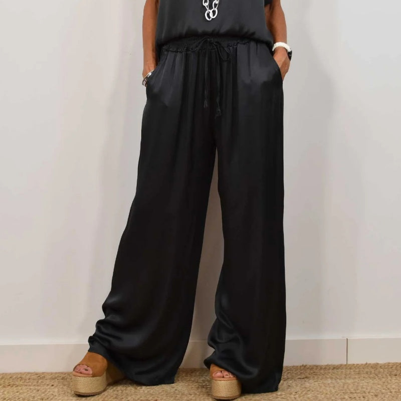 Ensemble Deux Pièces Élégant En Satin